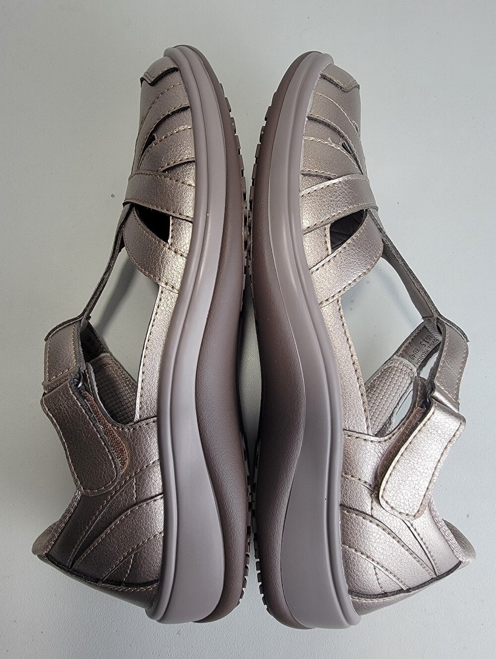 Orthofeet Juno Mary Jane Pewter Comfort Shoes Sandals Women's Sz 9.5M Adjustable - Picture 10 of 15